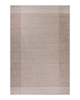 Bedrock floor rug in sand with a darker border and a soft, flat woven surface