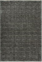 Corbett floor rug, 2 x 3 m, in charcoal with a fine woven texture, top view
