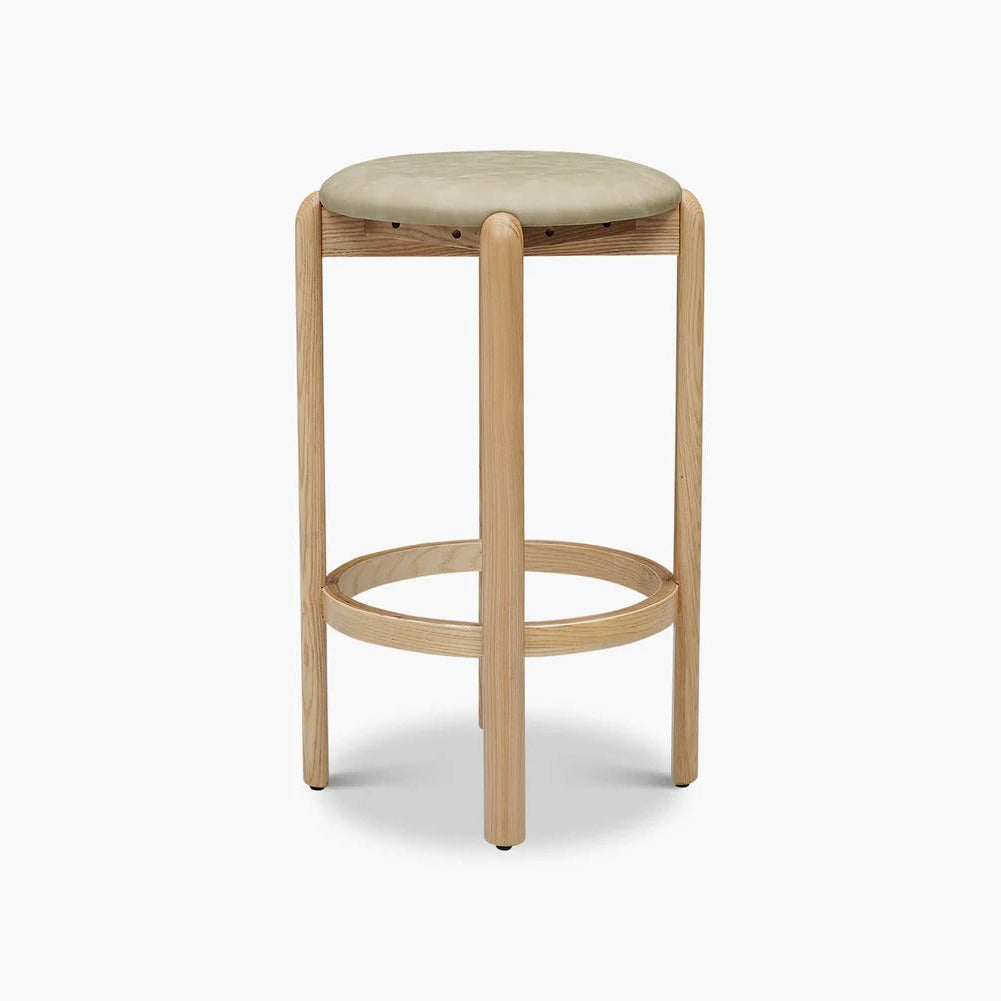 Bellino Backless Barstool in olive, view 10