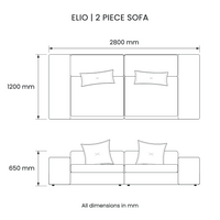 Elio 2-Piece Sofa, view 3