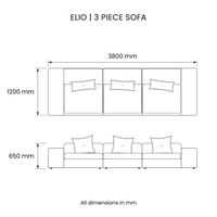 Elio 3-Piece Sofa, view 3