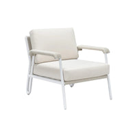 Rodeo Outdoor Lounge Chair in White, view 2