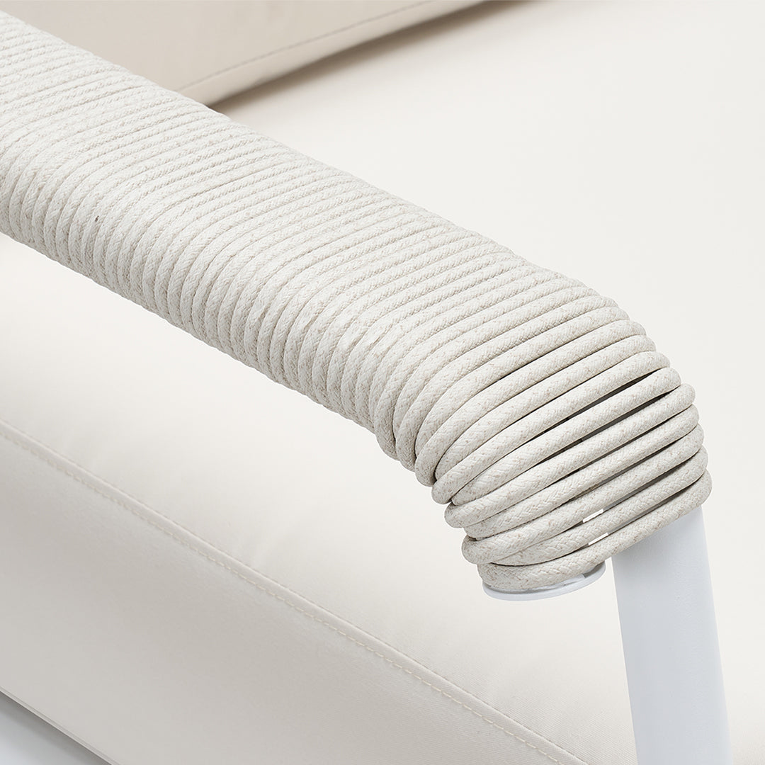 Rodeo Outdoor Lounge Chair in White, view 5