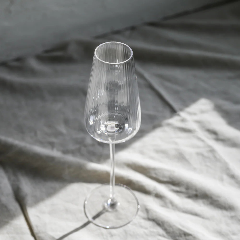 Melted Crystal Champagne Flute - Set of 4