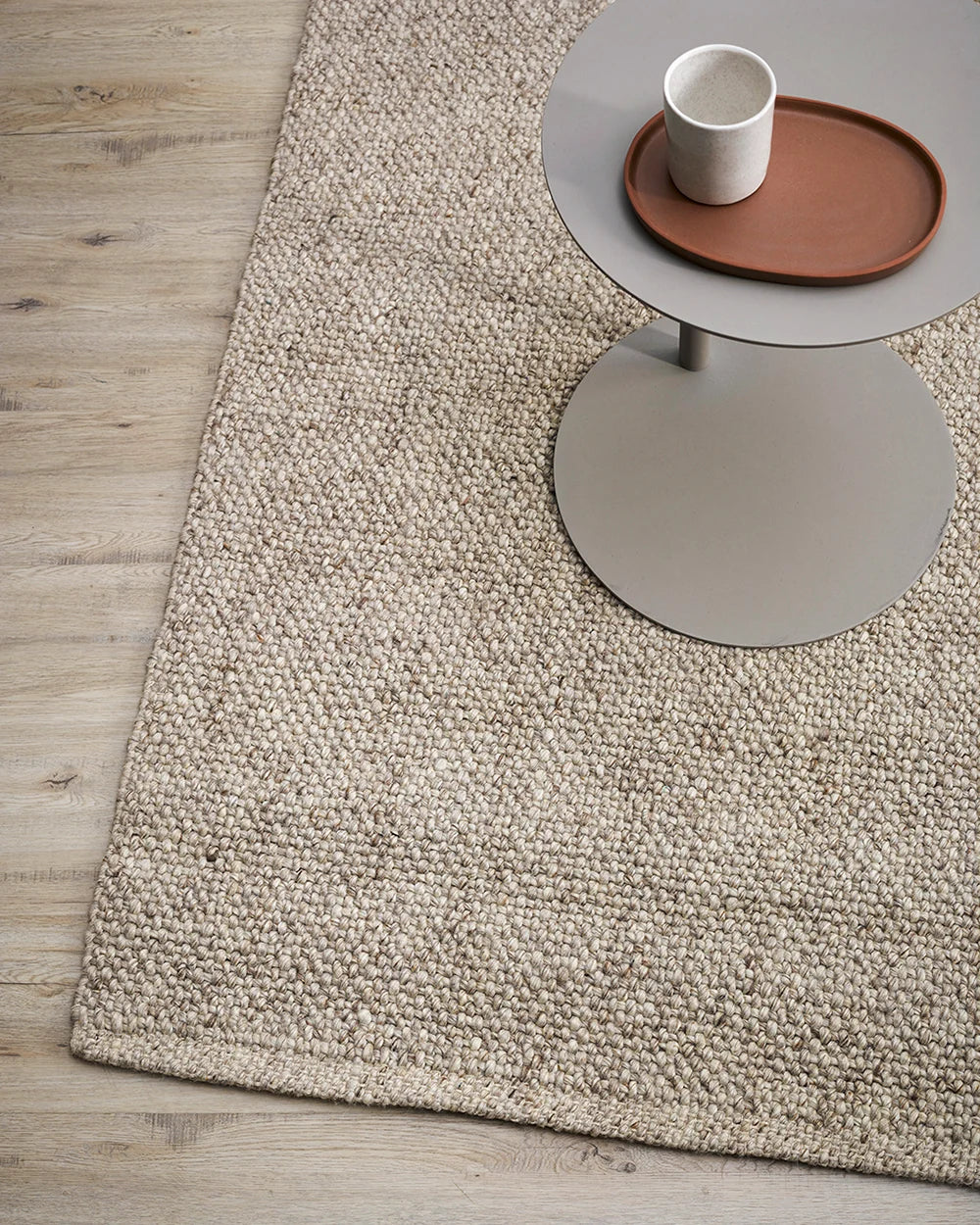 Nebraska Floor Rug in Pebble