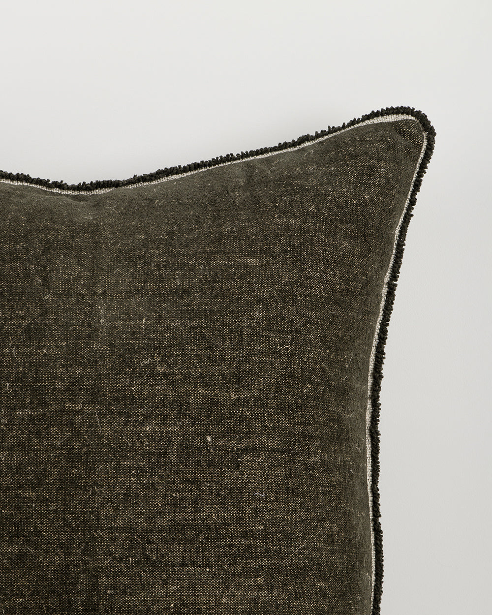 Sutton Cushion in olive, detail