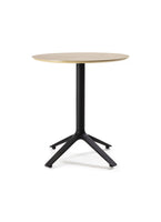 EEX Round Dining Table in natural oak, top view