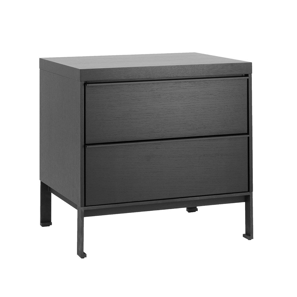 Max Bedside Table 2 Drawer High Leg*