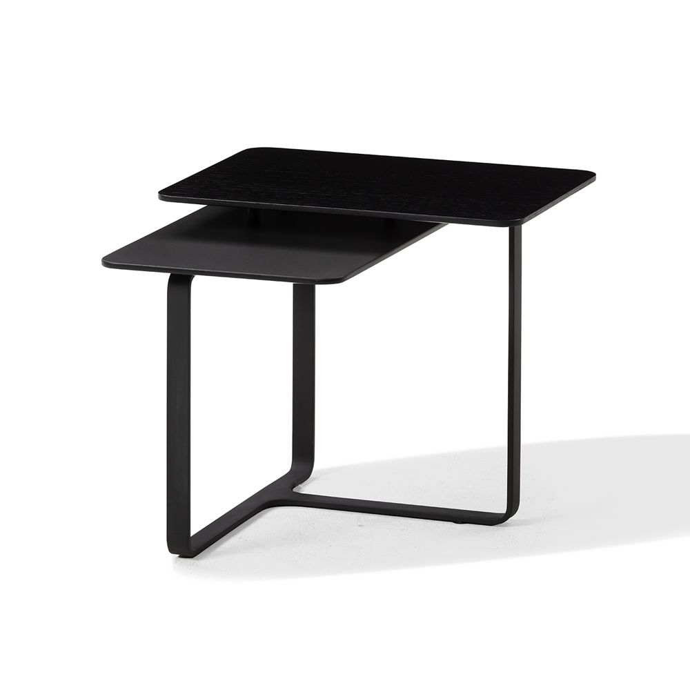 Form Double Top Side Table, side view