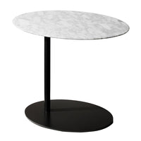 Pebble Side Table in marble, side view