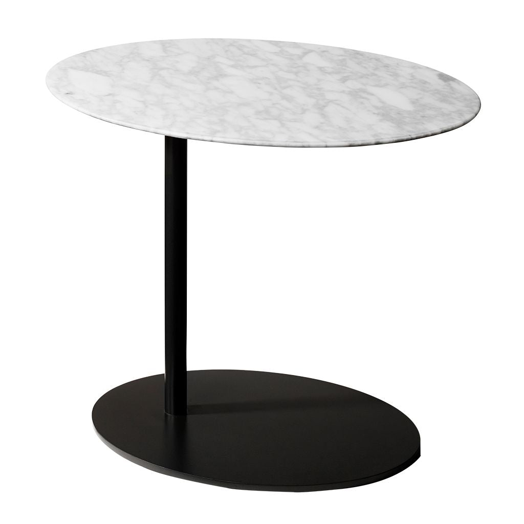 Pebble Side Table in marble, side view