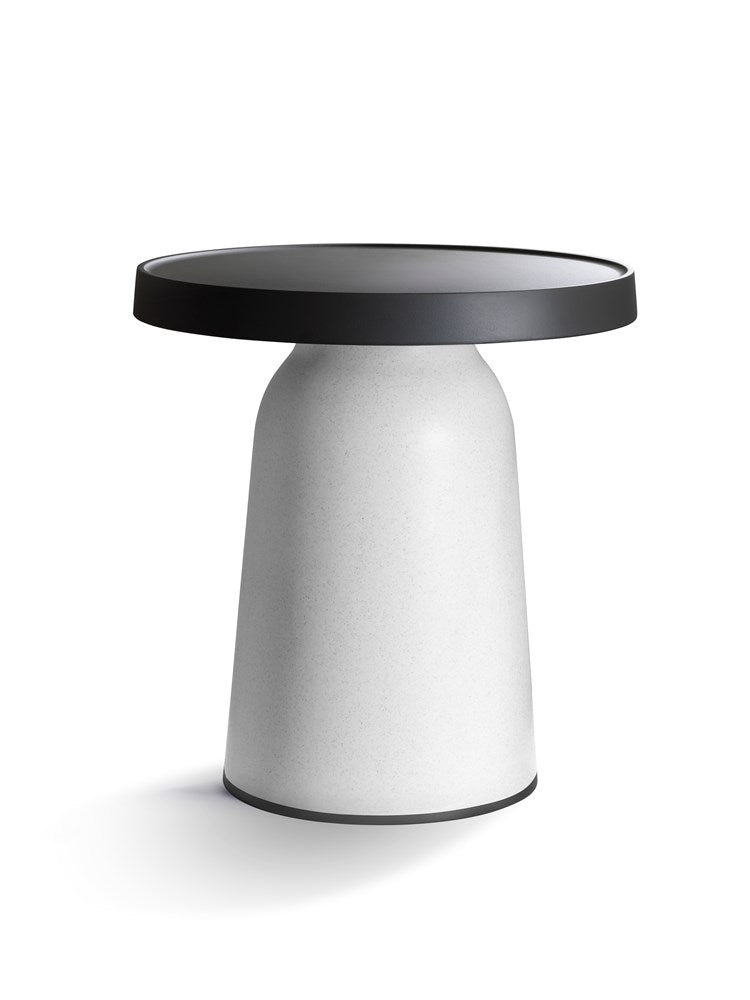 Thick Top High Side Table, side view